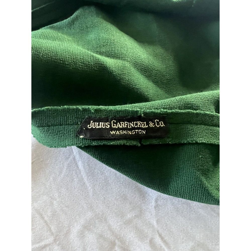 Vintage 60s Joan Leslie By Kasper Dress Union Pure Virgin Wool Green Cocktail - Picture 10 of 11